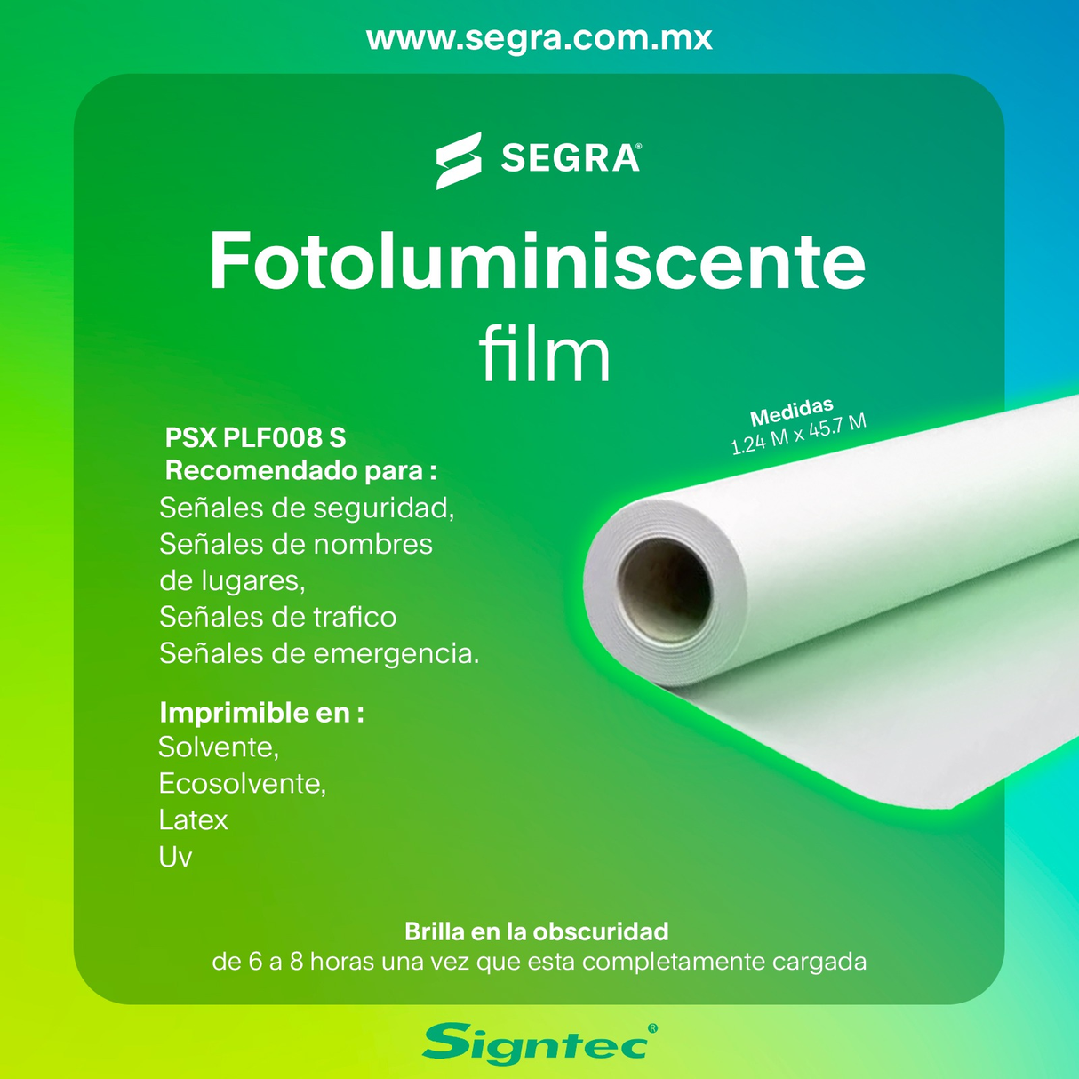 Photoluminescent Film Printable 6h-8h