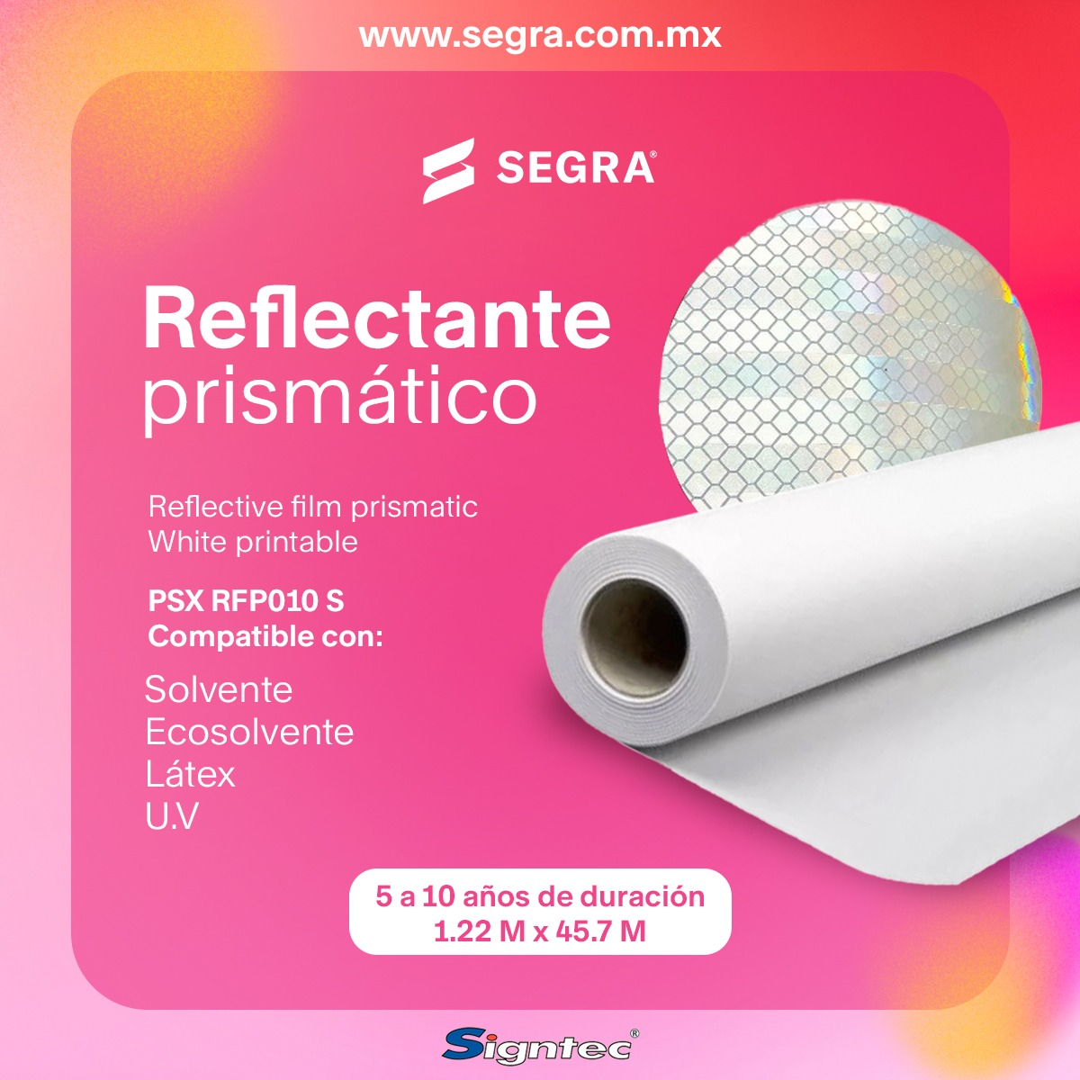 Reflective Film Prismatic White Printable