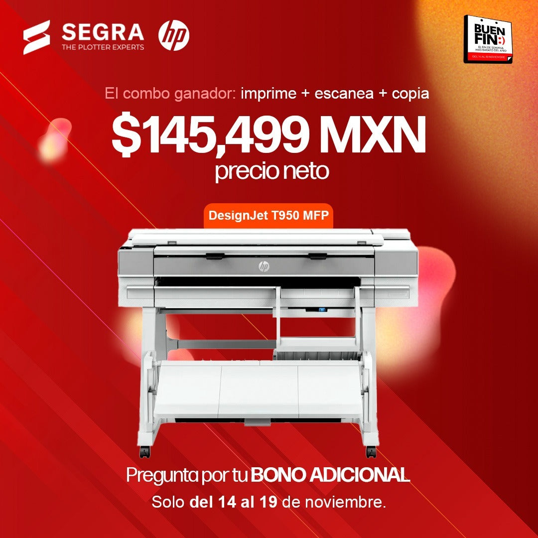 Impresora multifuncional HP DesignJet T950 de 36"