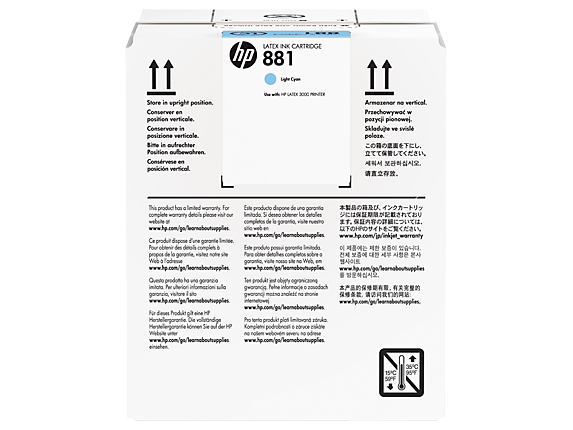 Cartuchos de tinta HP 881 Latex de 5 litros