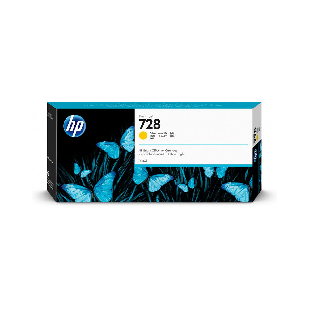 Cartucho de tinta HP DesignJet 728 amarillo de 300 ml